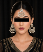Kundan Earrings with Tika