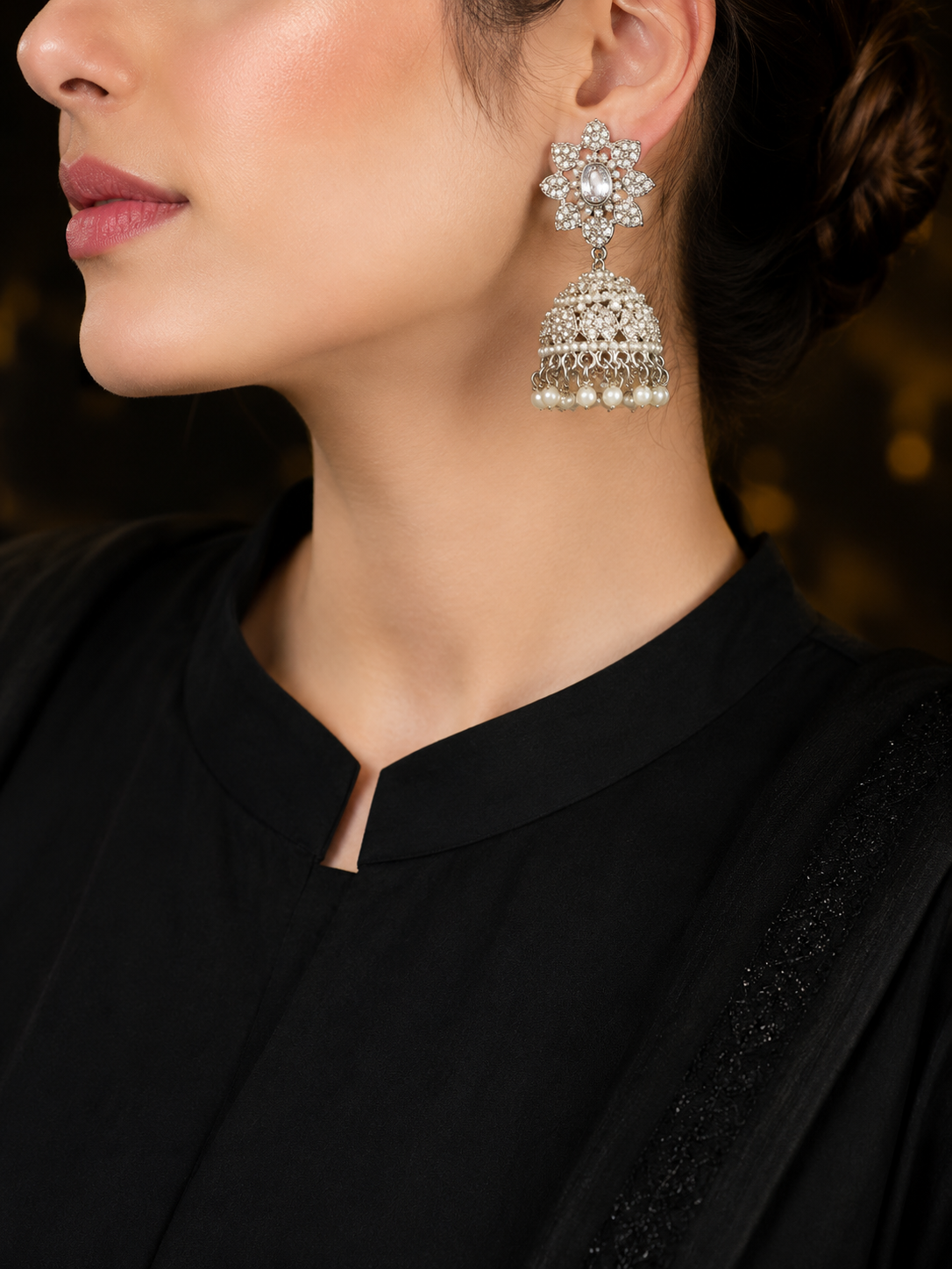 Star Jhumki (silver)