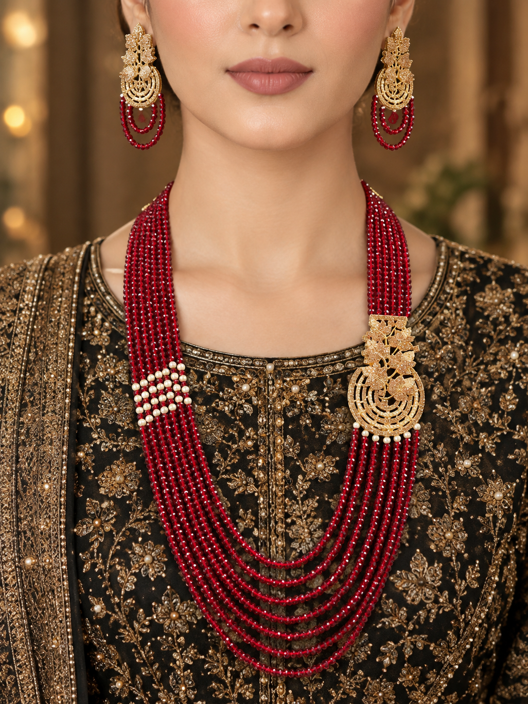 Bunch Mala with earring