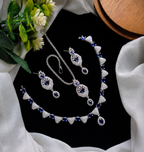 Asteria zircon Necklace set