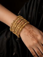 Designer Antique Gold Bangles set