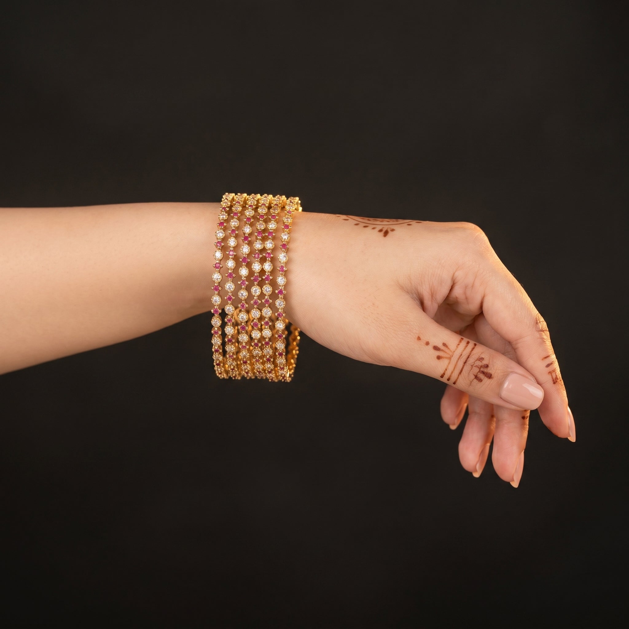 Diamond Zarcoon bangles set