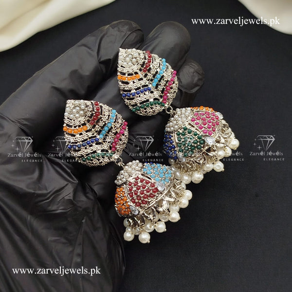 Leave style jhumki