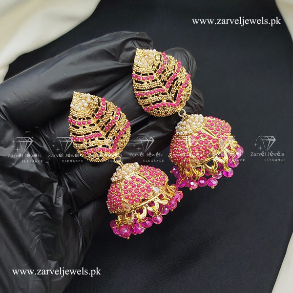 Leave style jhumki