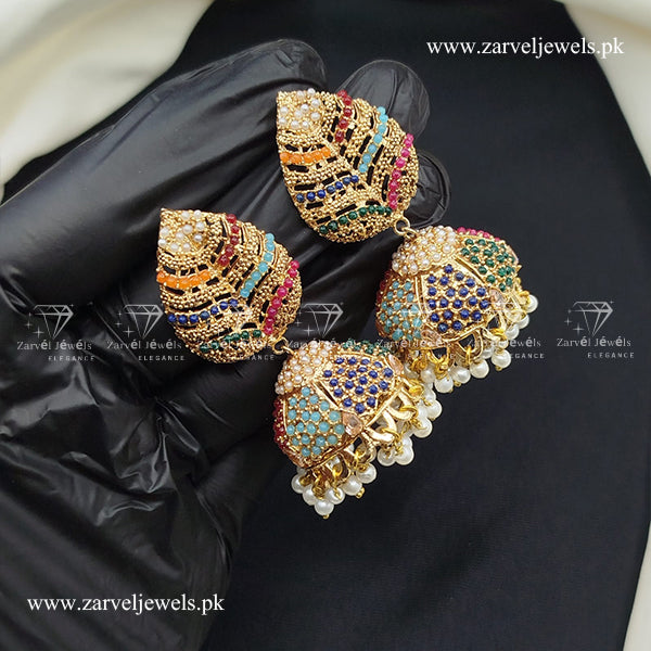 Leave style jhumki