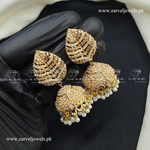 Leave style jhumki