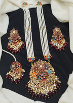 Noratan heavy dholna set with heavy airings tika