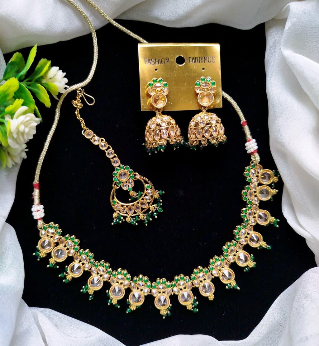 Reverse AD zircon Necklace set