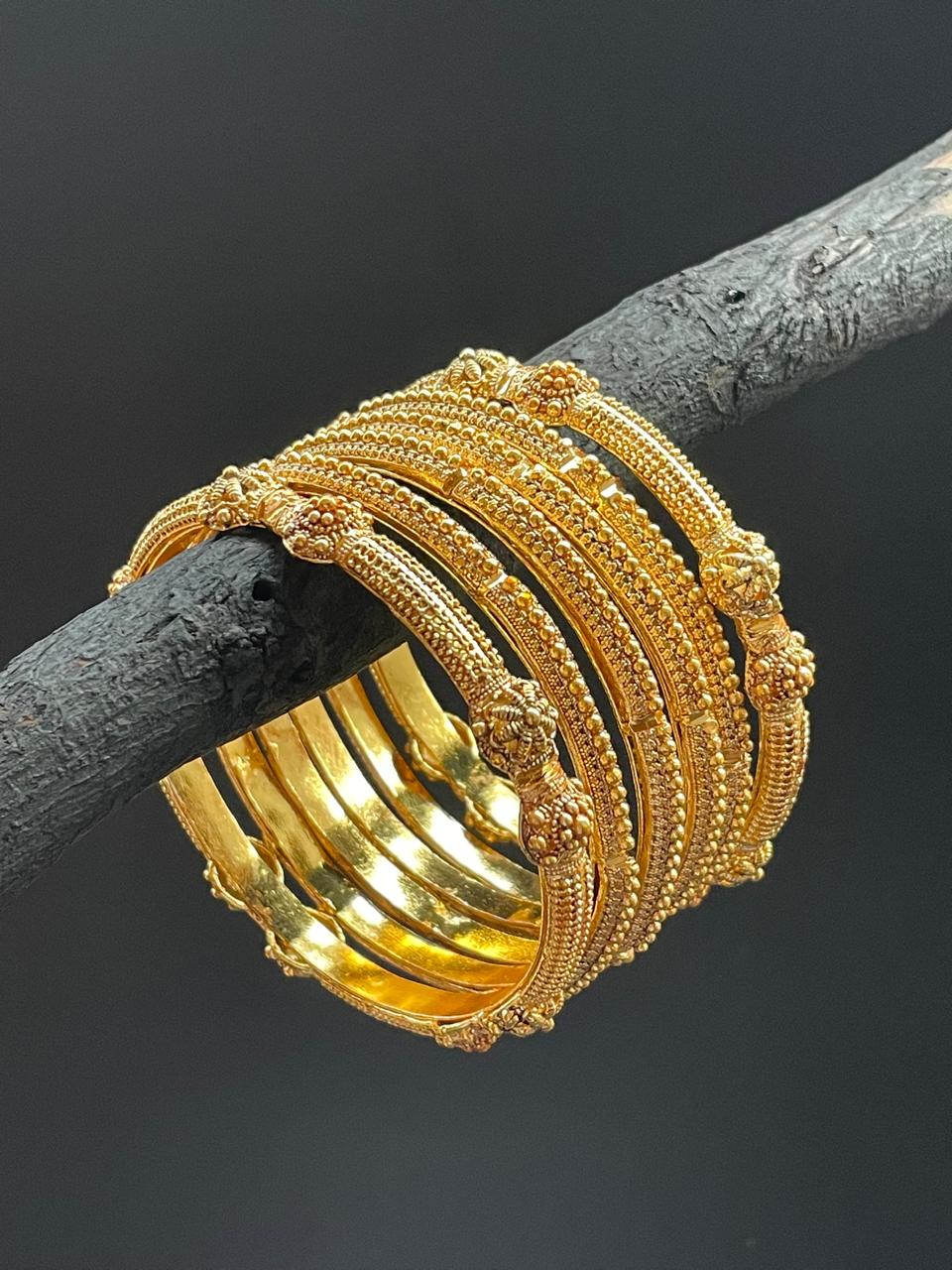 Nayab Gold bangles set