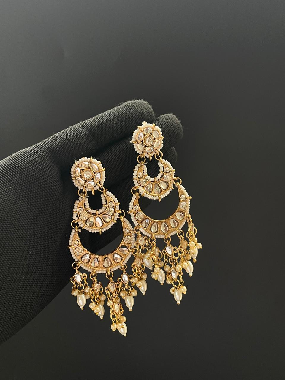 Kundan Long Earrings