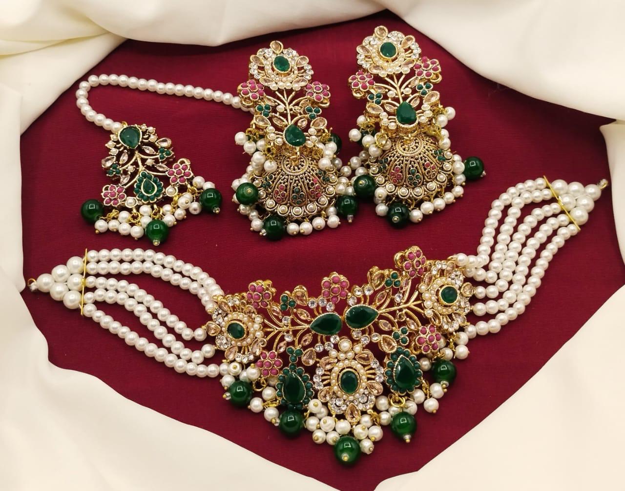Crown jewel choker set