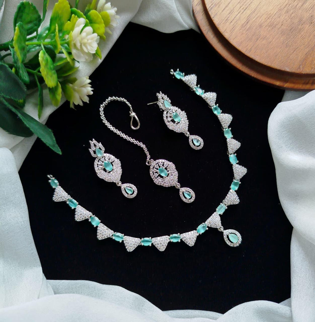 Asteria zircon Necklace set
