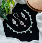 Asteria zircon Necklace set