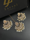 Kundan Earrings with Tika