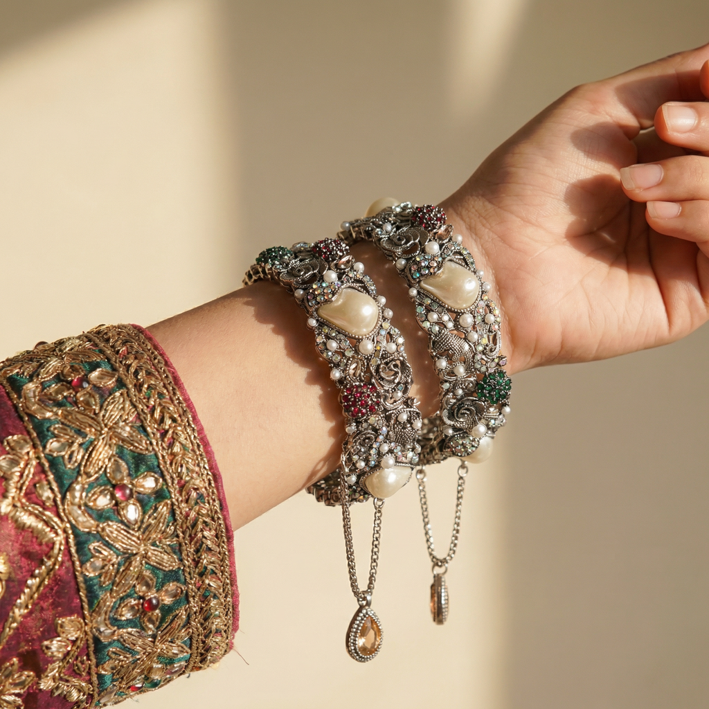 Oxides Pearl Bangles