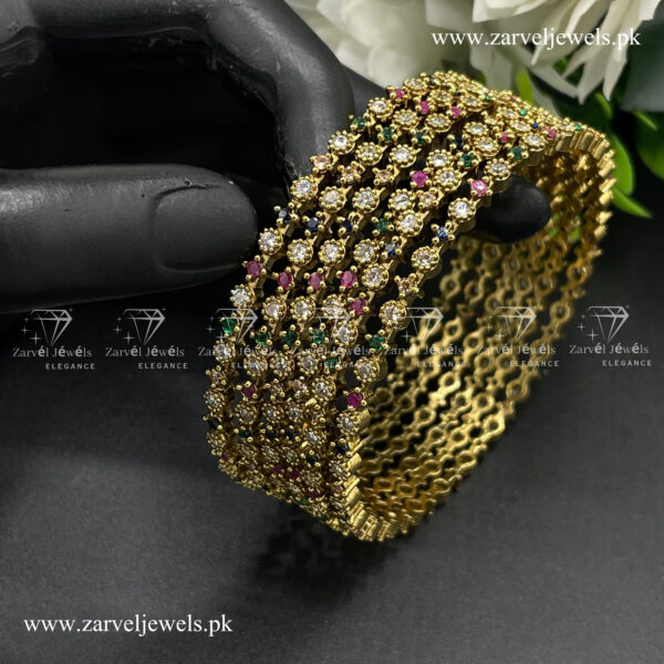 Diamond Zarcoon bangles set